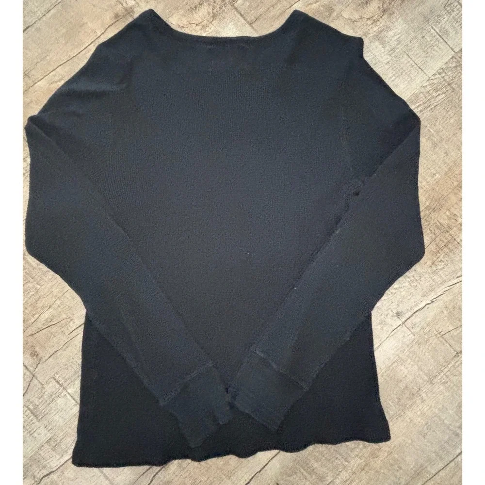 Polo Ralph Lauren Mens XL Black Waffle Knit Thermal Long‎ Sleeve Shirt Red Pony